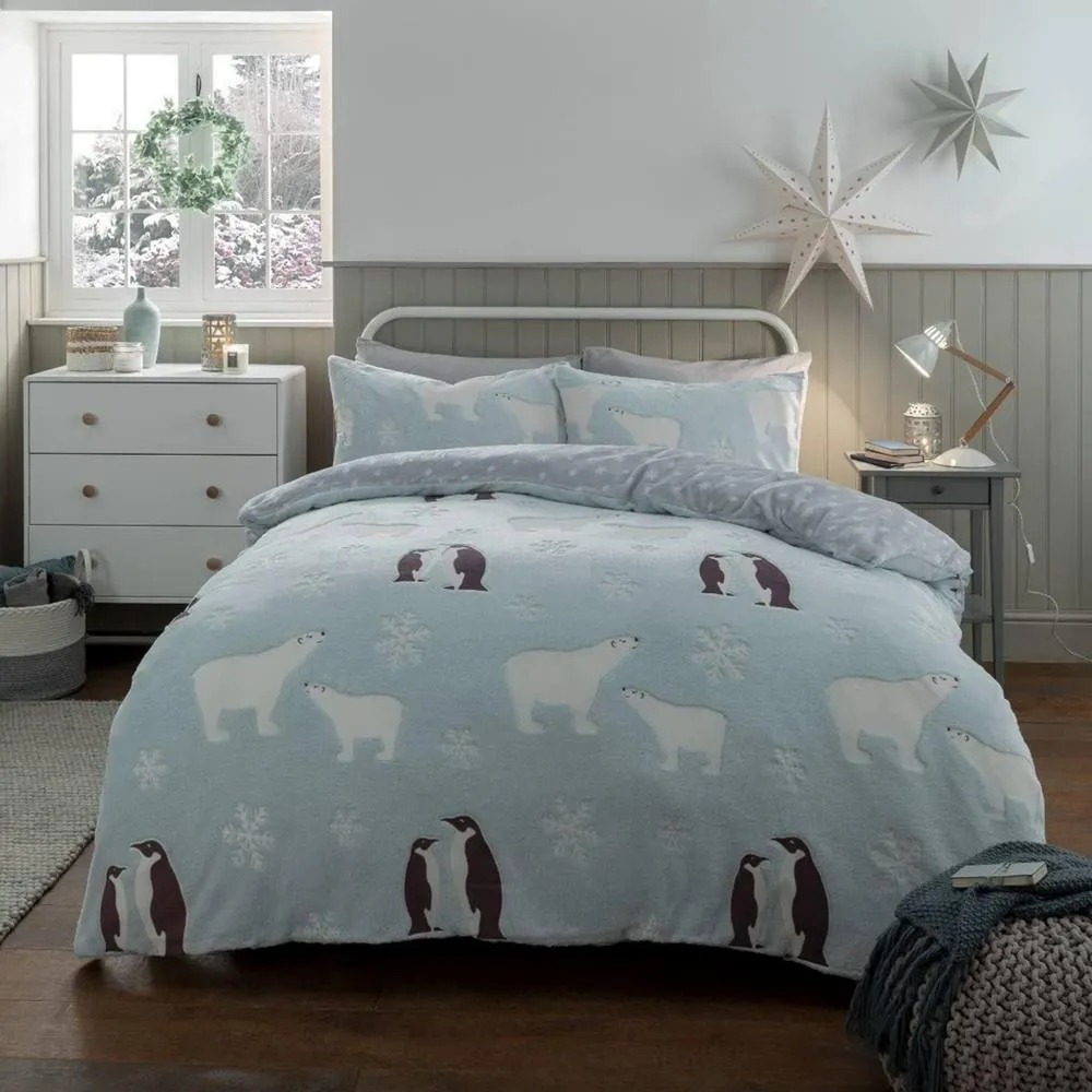 Smart Living Penguin & Polar Bear Glow in Dark Reversible Duvet Cover & Pillowcase