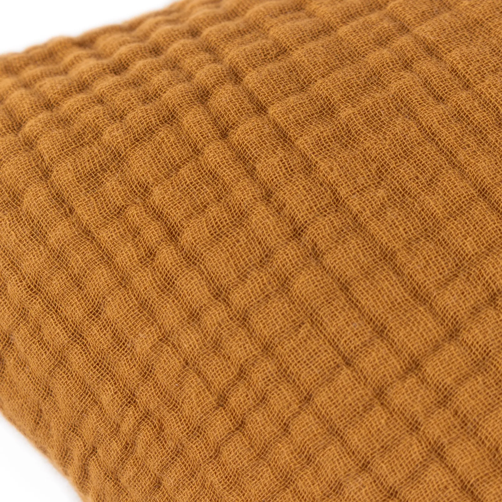 Yard Lark Muslin 100% Cotton Plain Cushion in Yellow 4
