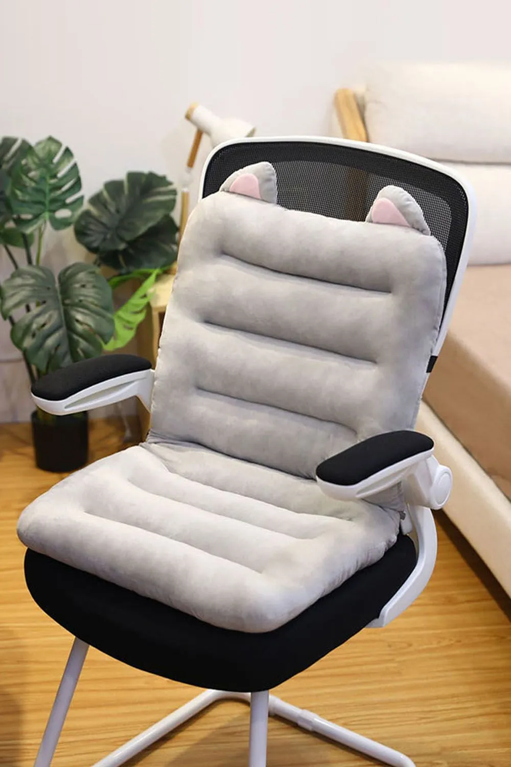 Living and Home Outdoor Indoor Comfort Plush Seat Cushions in Grey