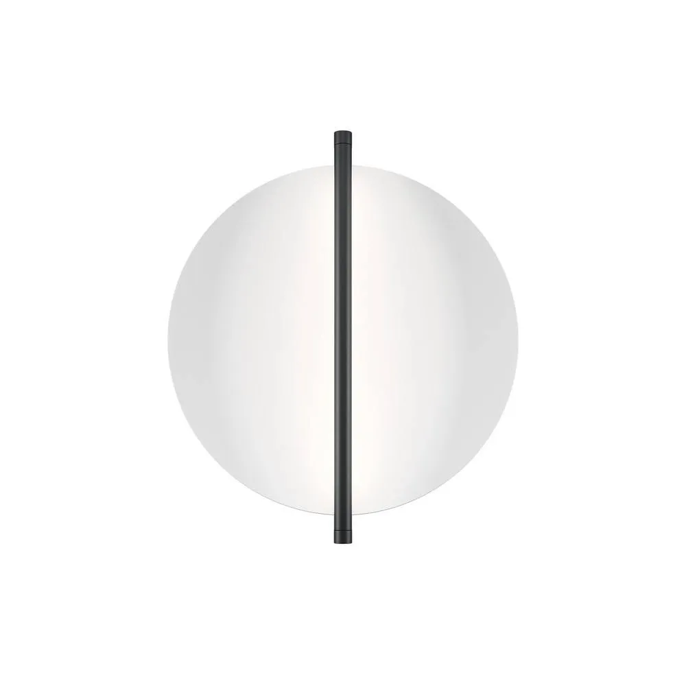 Netlighting Mira Modern Integrated LED Wall Lamp Black 3000K 200lm White Shade
