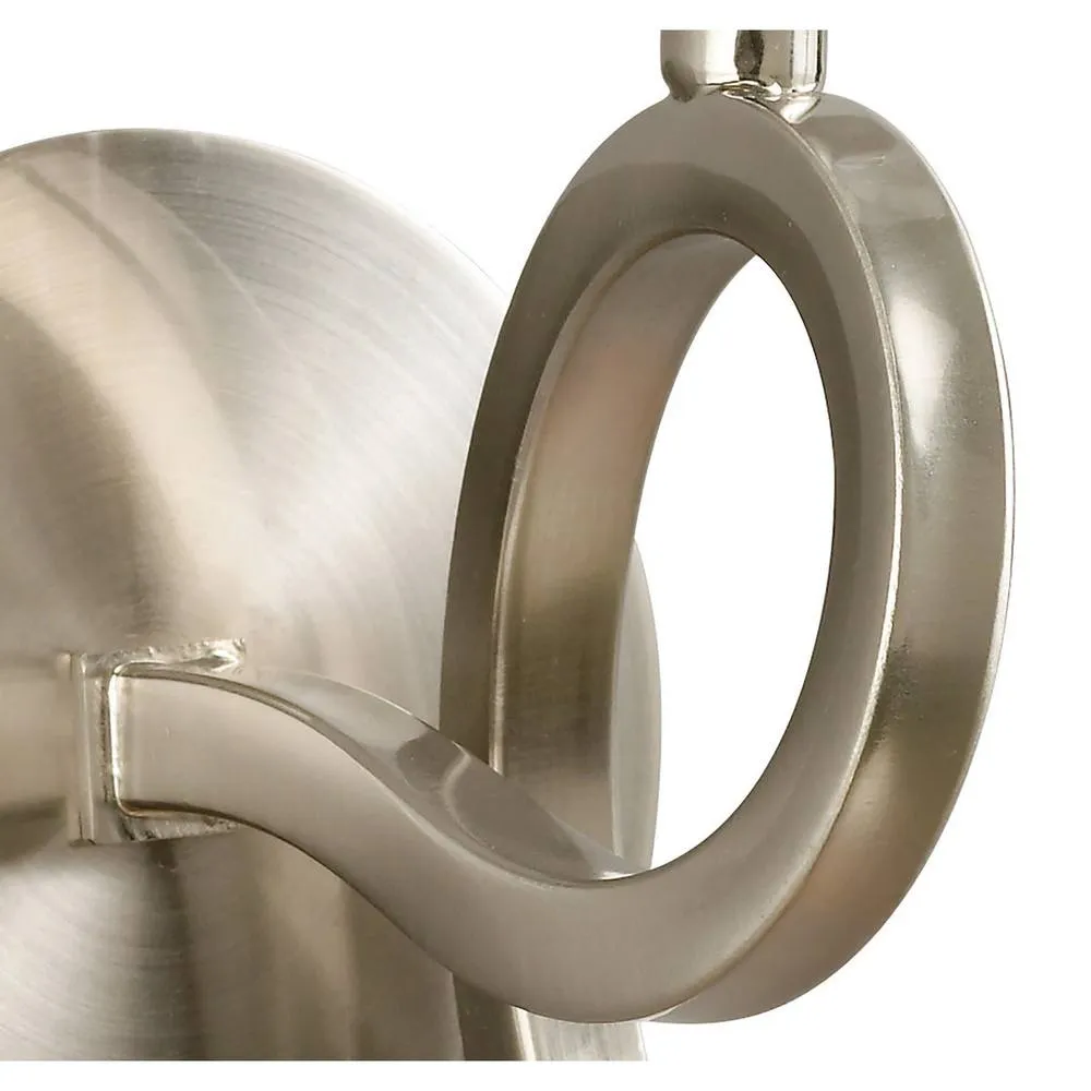 Netlighting Alaska Wall Lamp Switched 1 Light L1SGU10 Satin Nickel in Grey 4