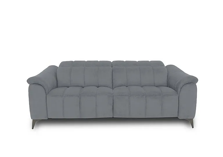 Angelo Fabric 3 Seater Sofa - Velvet Grey