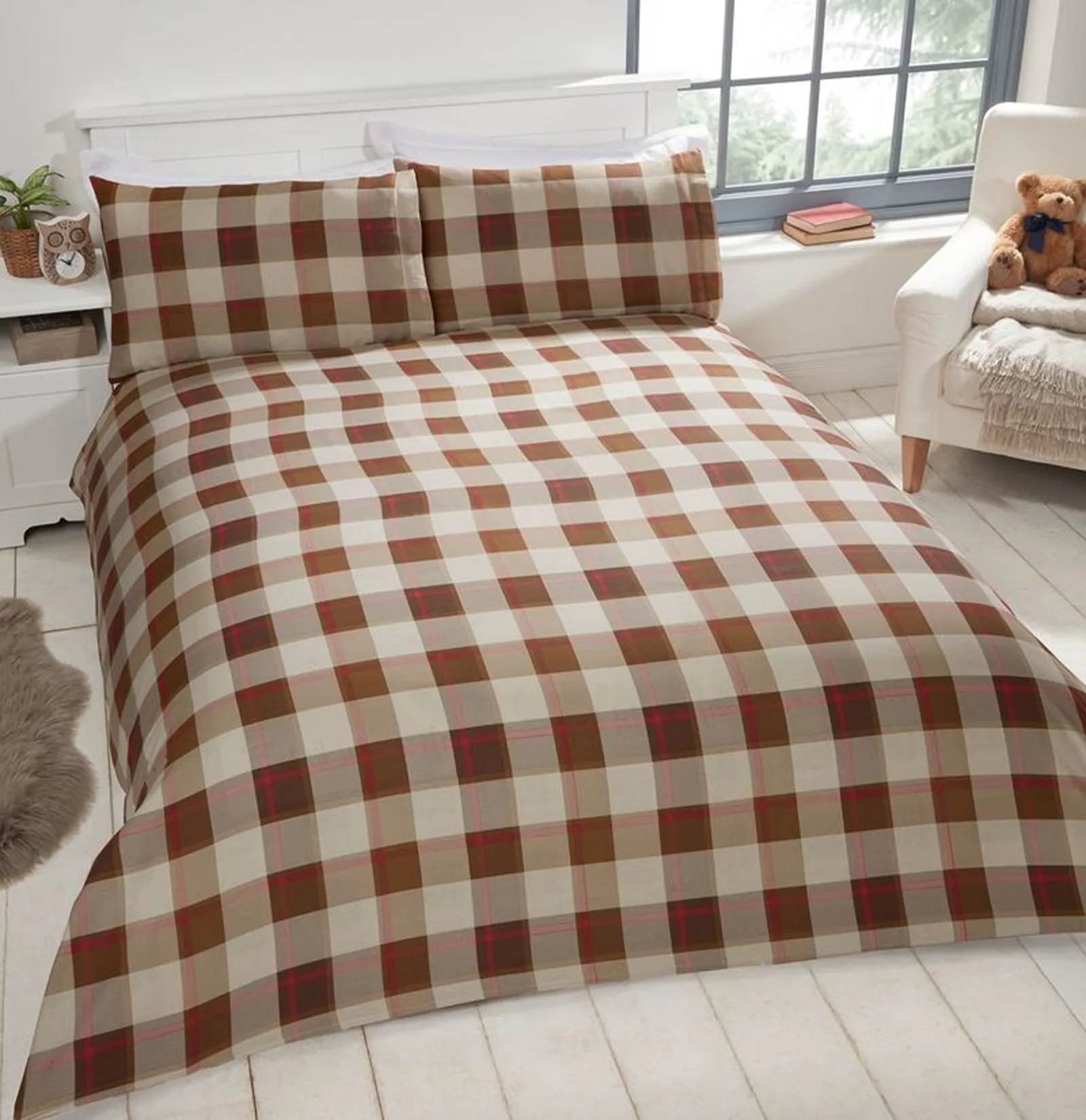 Rapport Home Hug Me Bear Duvet Cover Set with Pillowcase in Natural 2