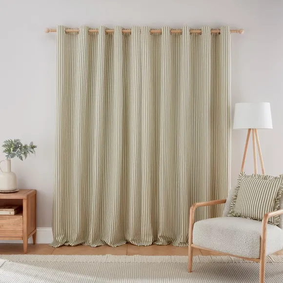Linford Stripe Unlined Eyelet Curtains 4
