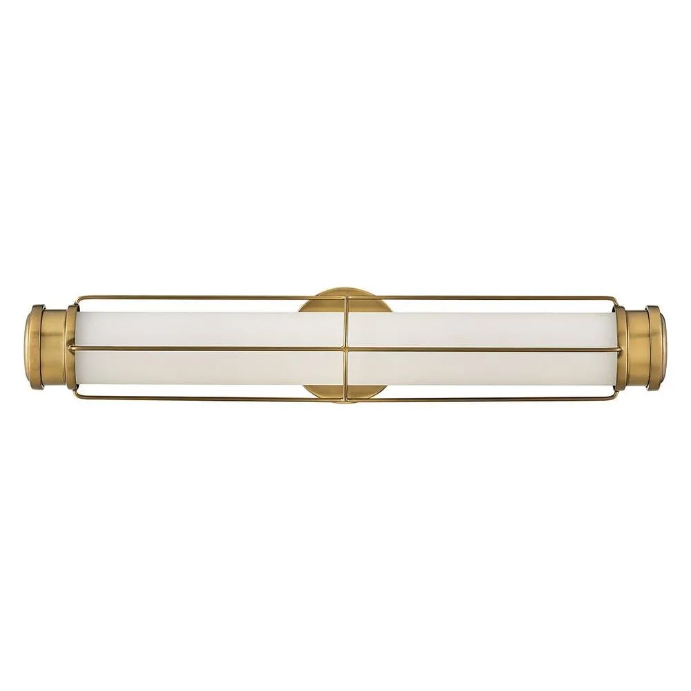 Netlighting Saylor Medium Integrated LED Wall Light Heritage Brass 3000K IP44 in Gold