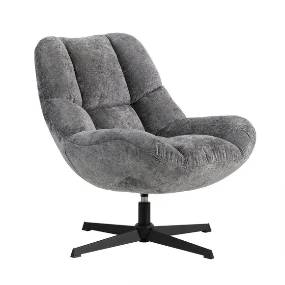 Silverdale Textured Fabric Swivel Chair 4