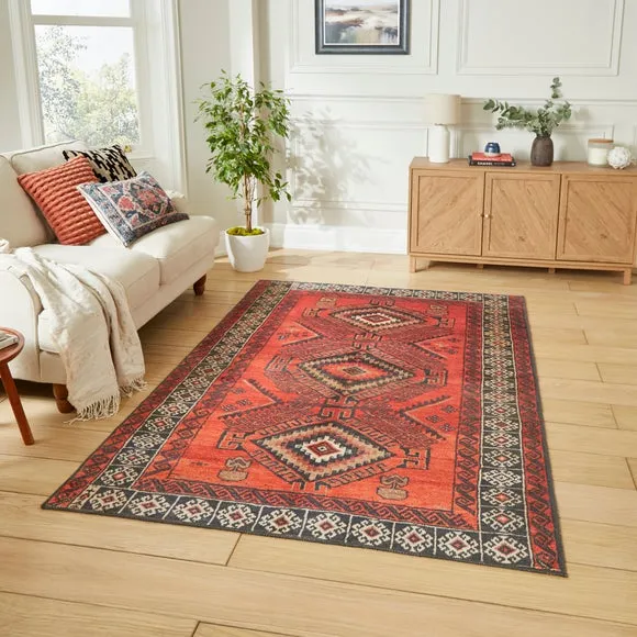 Think Rugs Kashmar Tribal Washable Rug
