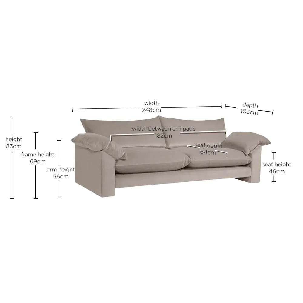 Hoxton Extra Large Sofa, Grey Fabric | Barker & Stonehouse 5