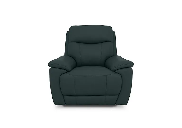Sloane Leather Power Recliner Chair with Power Headrest - Peacock
