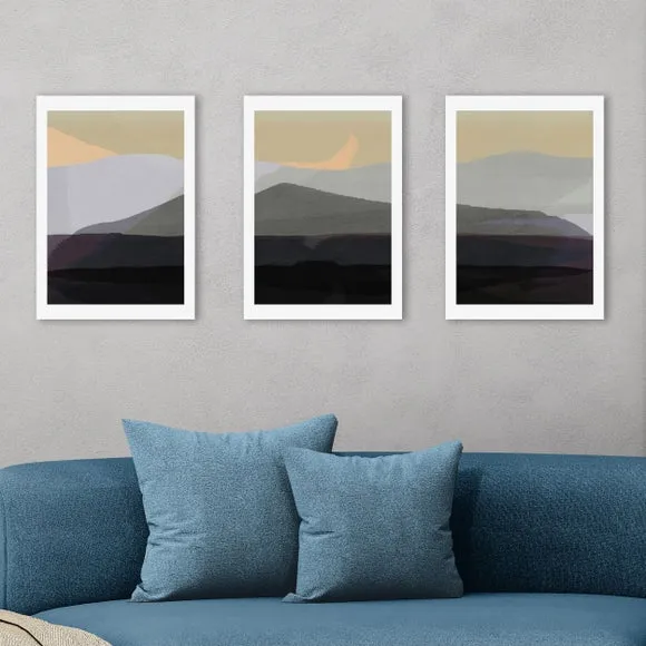 East End Prints Set of 3 Golden Hills Prints 1