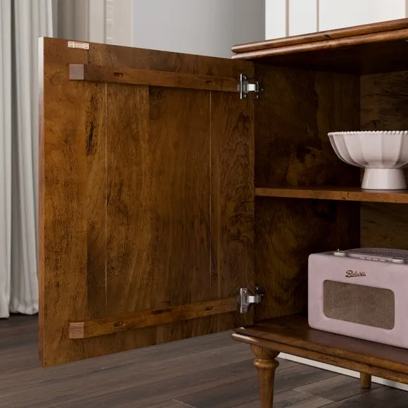 Posie Gingham Wide Sideboard, Mango Wood 3