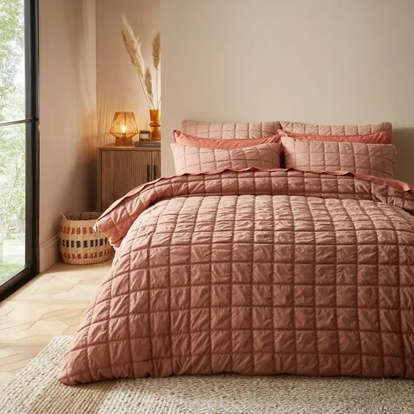 Evana Stitch Duvet Cover and Pillowcase Set 1