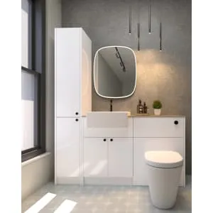Wickes Broxwood Soft White Standard Depth Tower Unit - 300mm 2