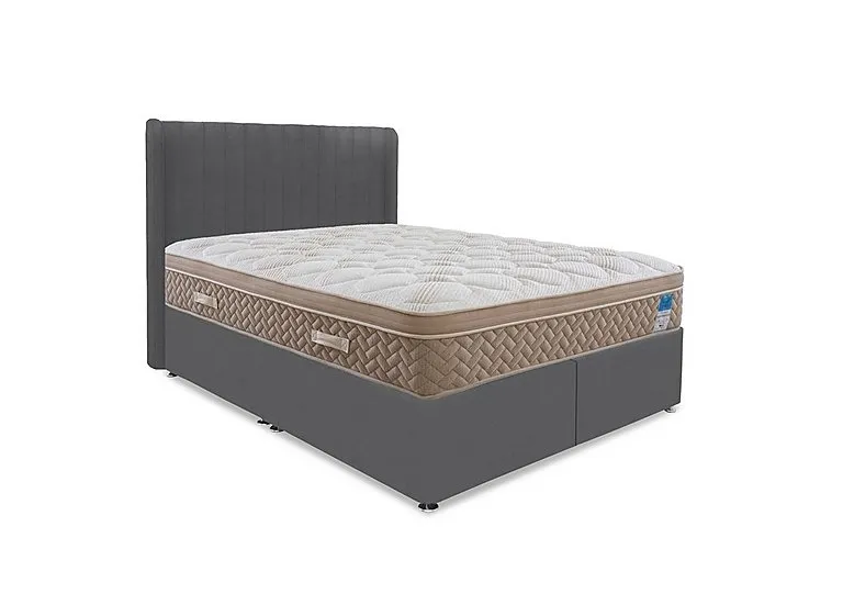 PlushTech Divan Set - Super King - Plush Dark Grey