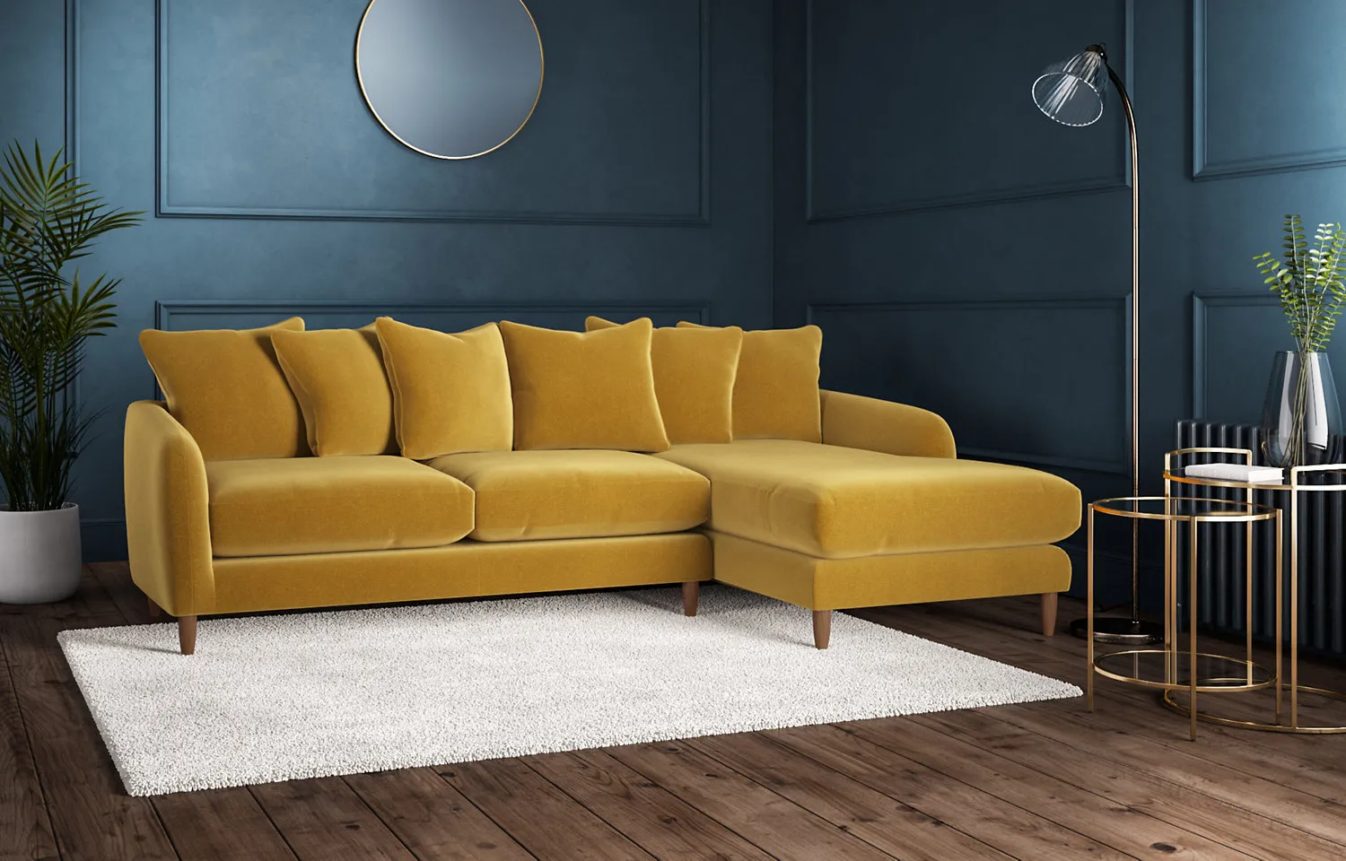 M&S Mia Scatterback Corner Chaise Sofa (Right-Hand)