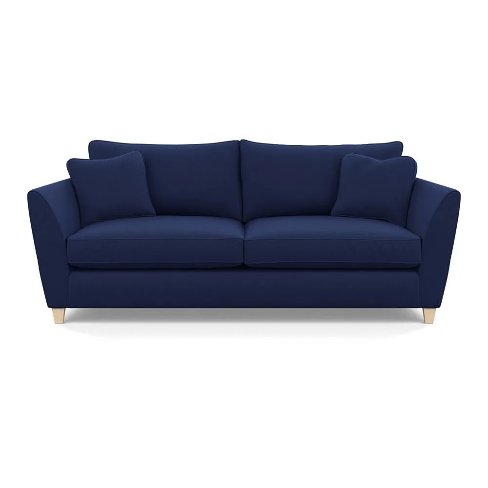 Heal's Torino 4 Seater Sofa Melton Wool New Navy Natural Feet 1