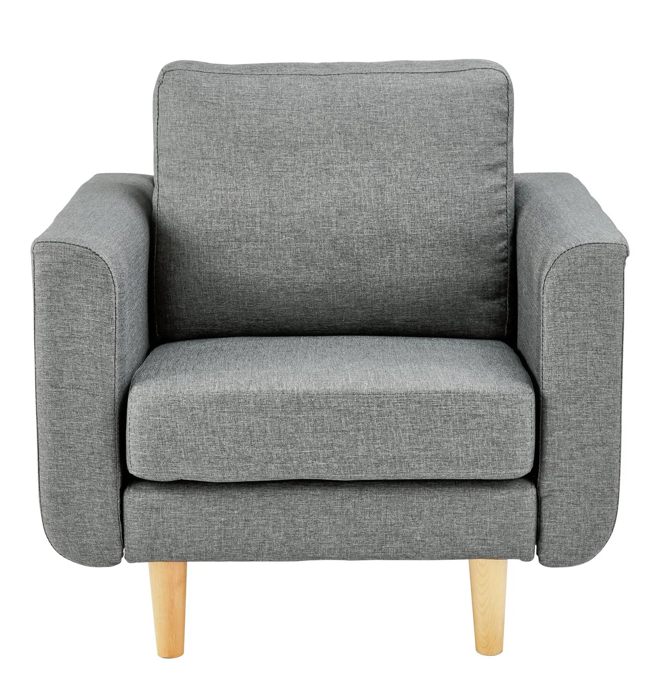 Argos Home Remi Fabric Armchair in a Box - Light Grey