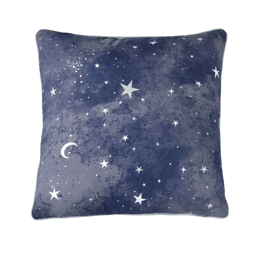Smart Living Celestial Stars Halloween Filled Cushions 18 x 18 Inch - Set of 2 or 4 in Navy 5