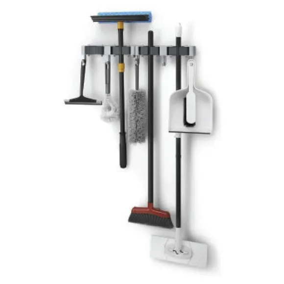 Metaltex 4 Hangup Mop and Broom Holder