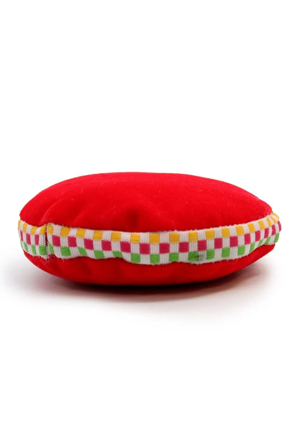 KDMD Singing Bowl Velvet Cushion 7cm - Stable Base for Resonance in Red
