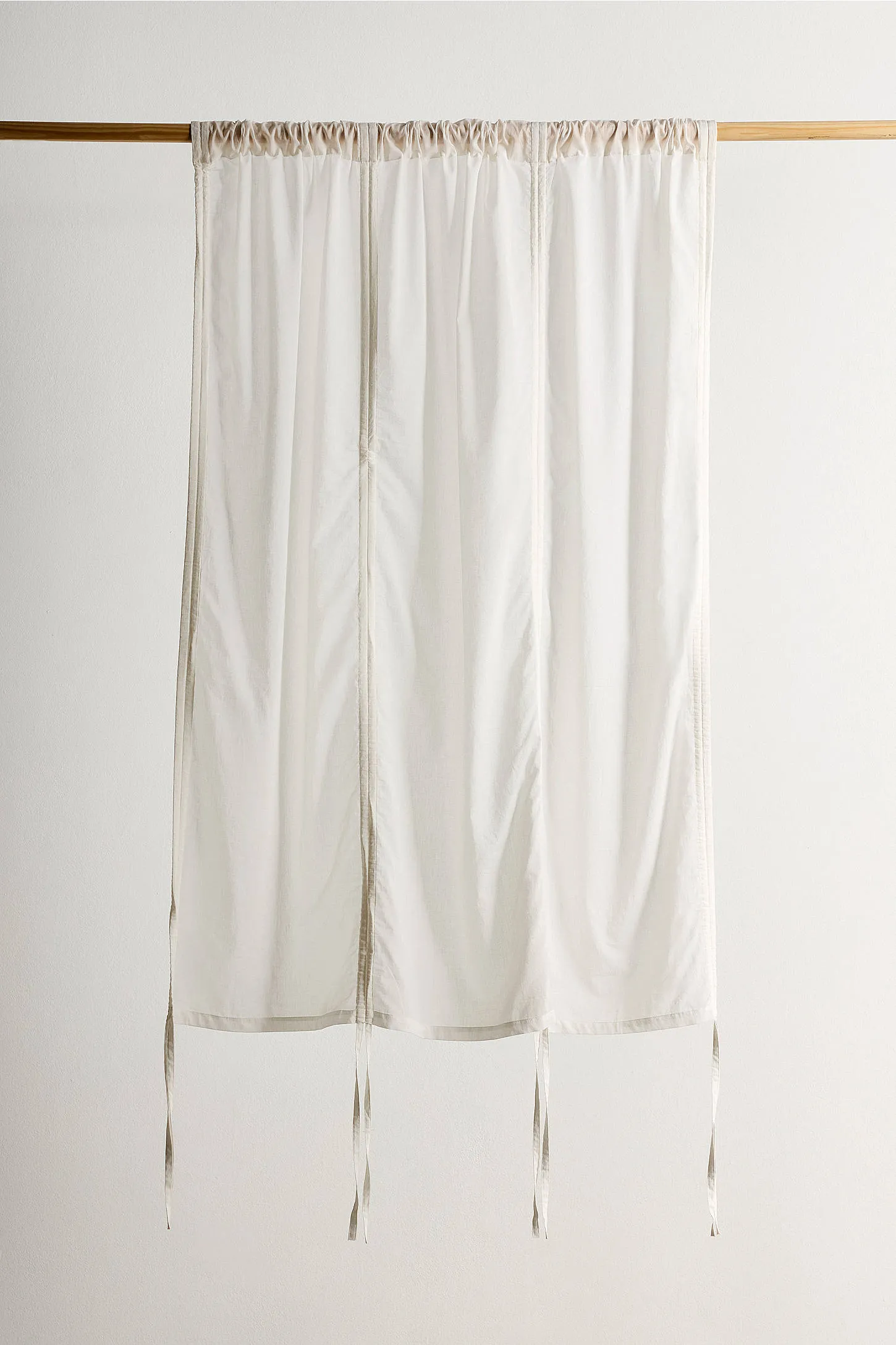 White Valance Tie Bow Curtain - White 3