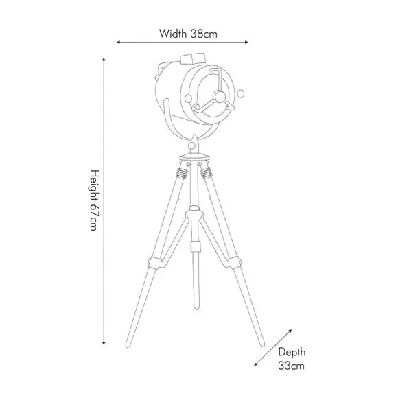 Marine Nickel Searchlight Table Lamp 5