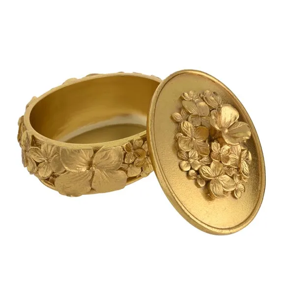 Hestia Gold Flower Trinket Box 2