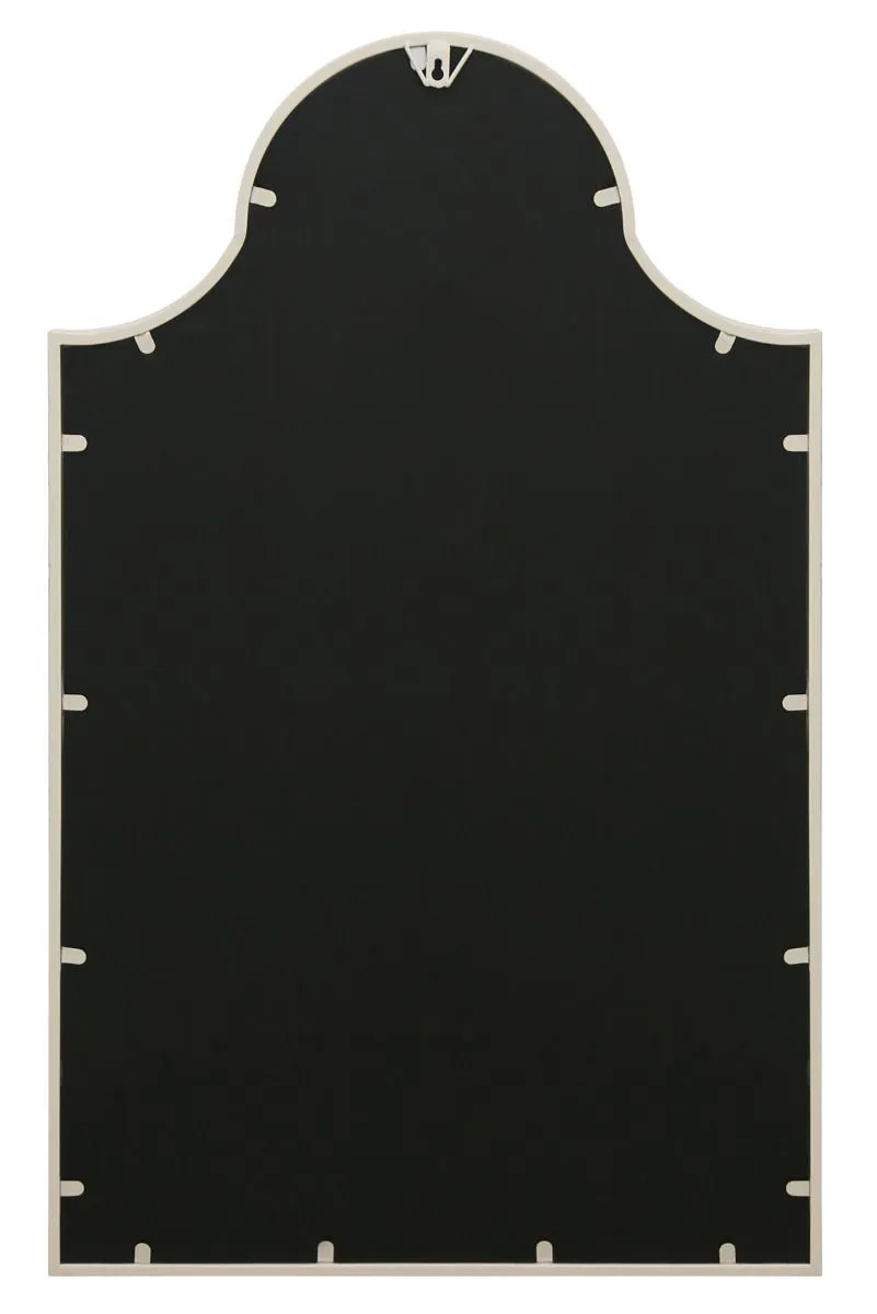 MirrorOutlet White Metal Framed Arched Wall Mirror 41" X 24" (104CM X 62CM) 4