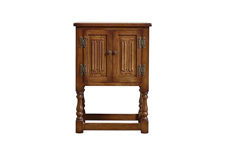 Old Charm Aldeburgh Pedestal Cabinet - Light Oak