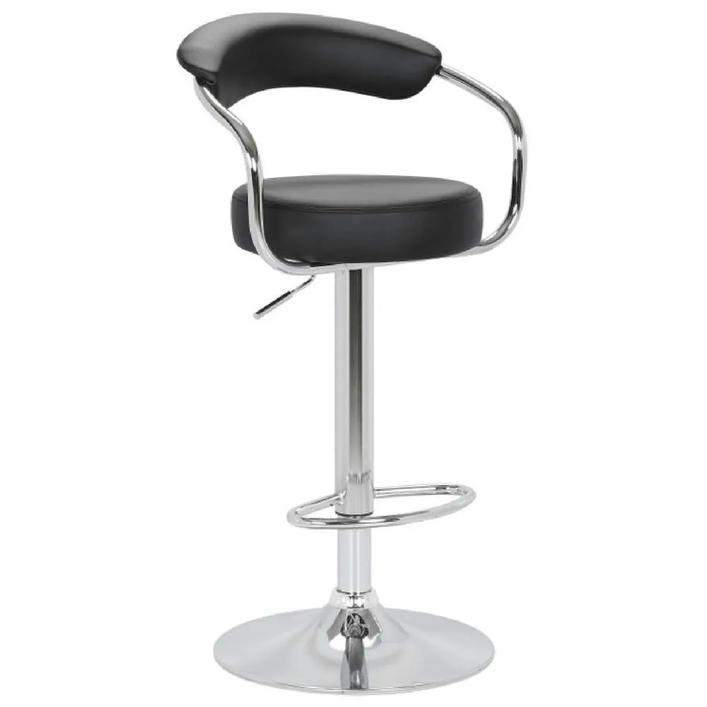netfurniture Berty Black Cushioned Kitchen Breakfast Bar Stool Padded Seat & Back 3