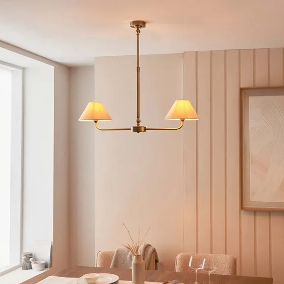 Vogue Leila 2 Light Plain Adjustable Linear Ceiling Light