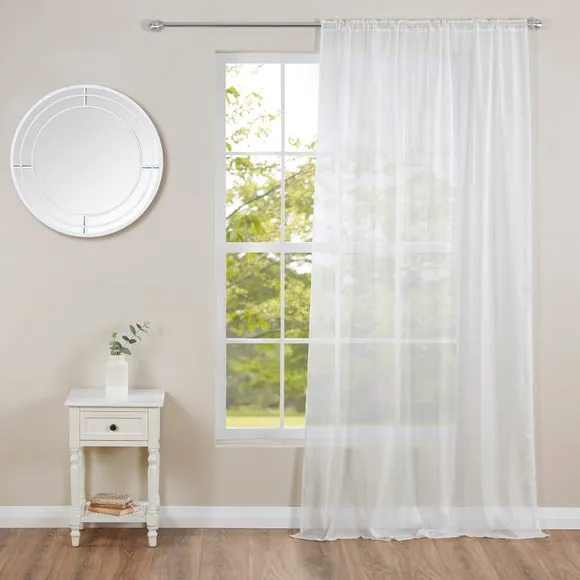 Faux Silk Slot Top Voile Panel 2