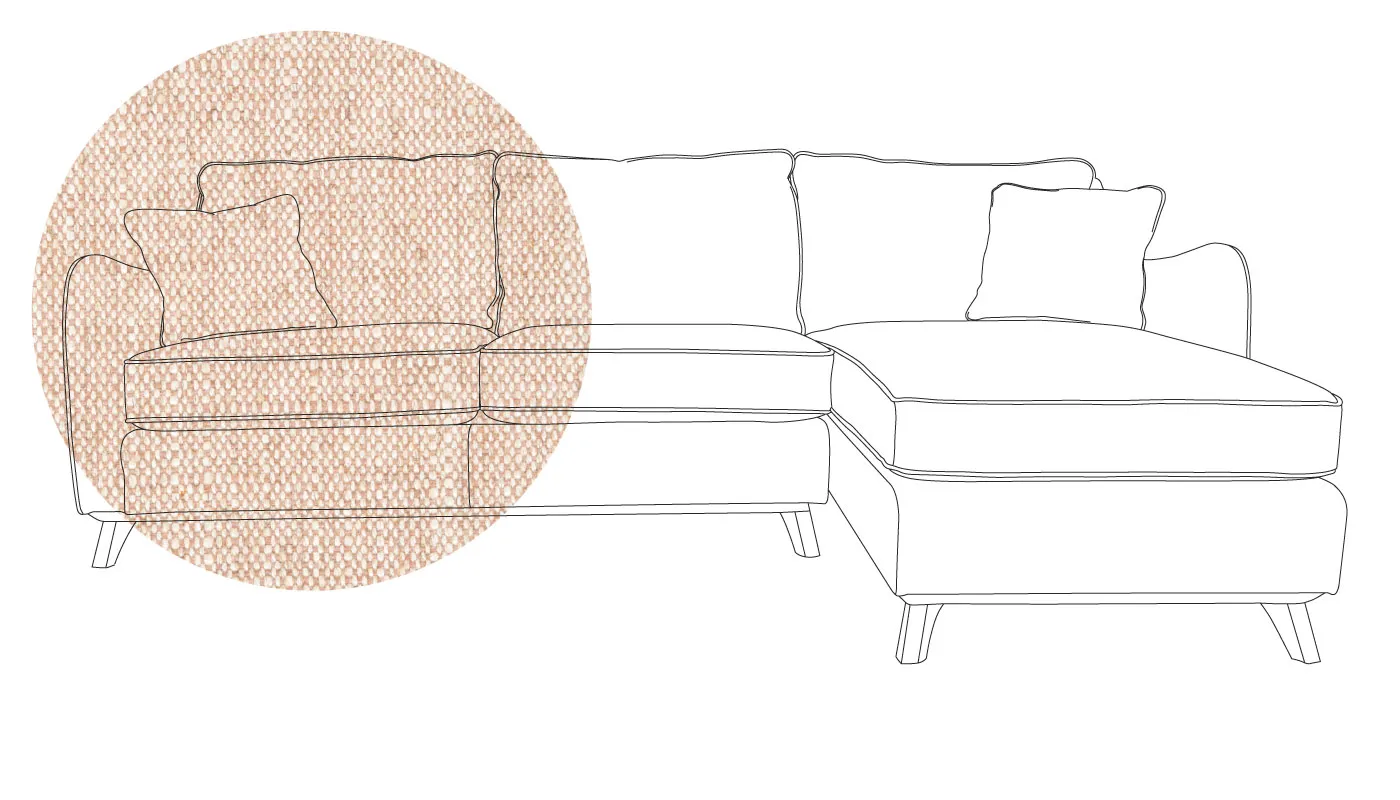 Heal's Ravello Right Hand Corner Sofa Broad Weave Putty