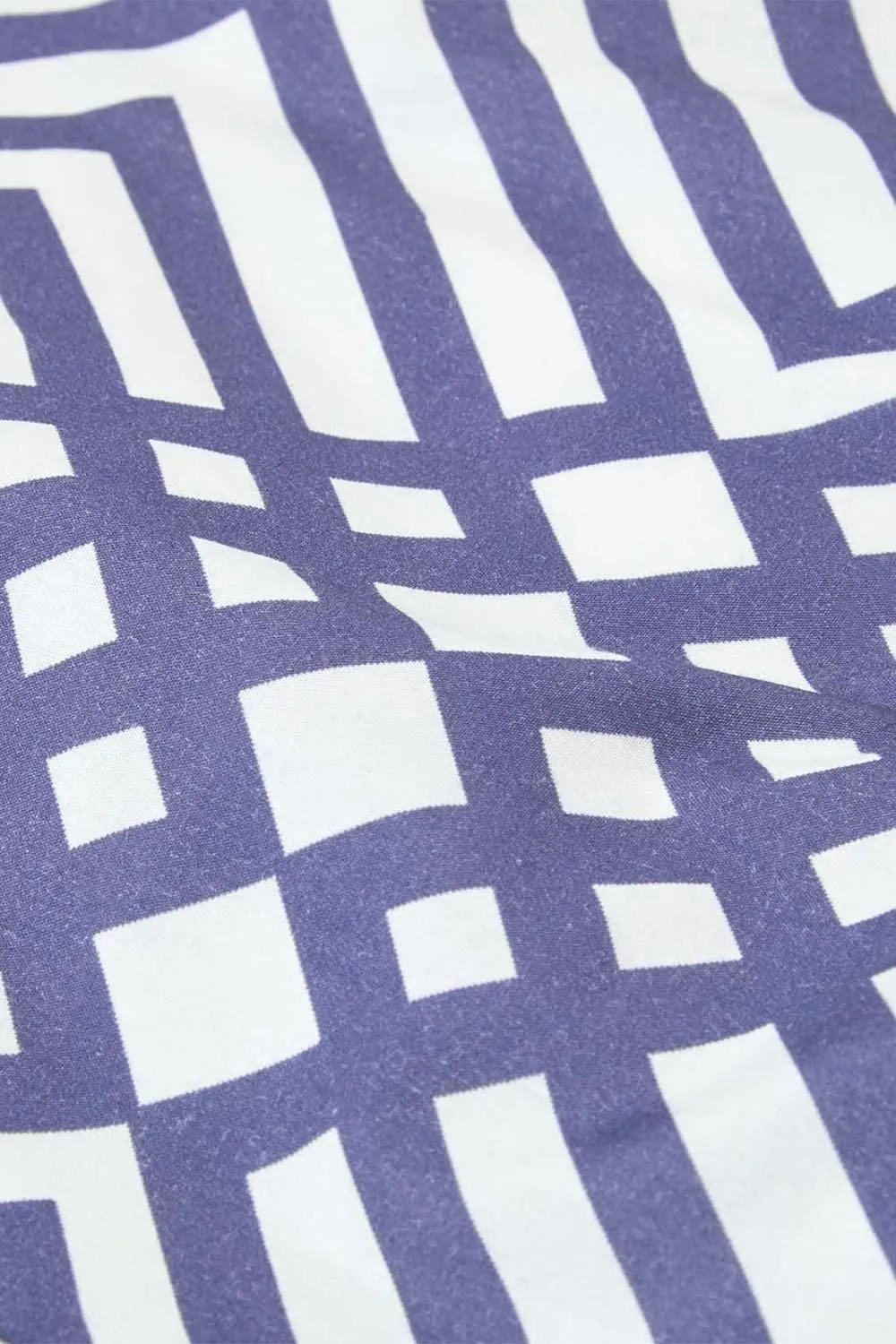 Homescapes Geometric Digitally Printed Cotton Duvet Cover Set in Indigo 3