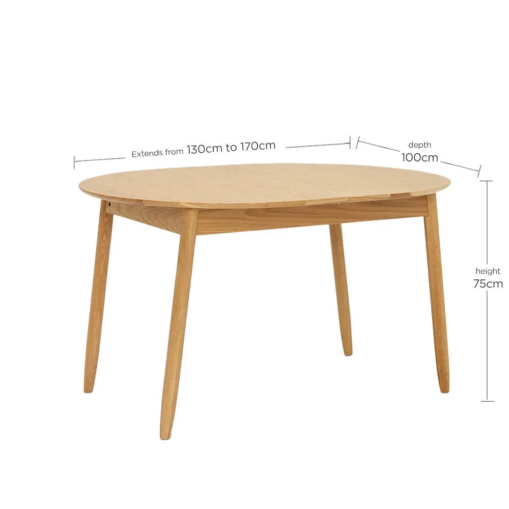 Ercol Teramo Small Extending Dining Table, Neutral Oak | Barker & Stonehouse 4