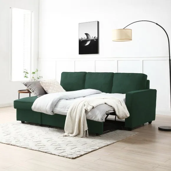 Kayden Woven Reversible Trundle Corner Double Sofa Bed 2