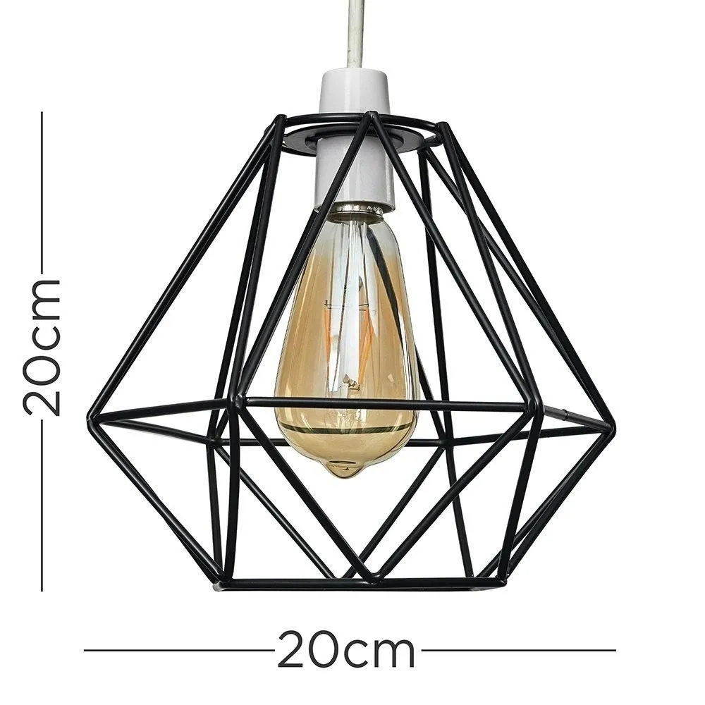ValueLights Diablo Black Indoor Wall Light with 4w Filament LED Bulb 3
