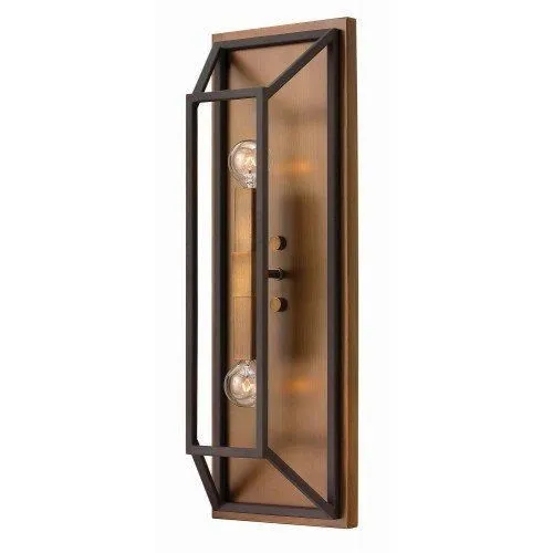 Netlighting Fulton 2 Light Indoor Wall Light Bronze E14 5