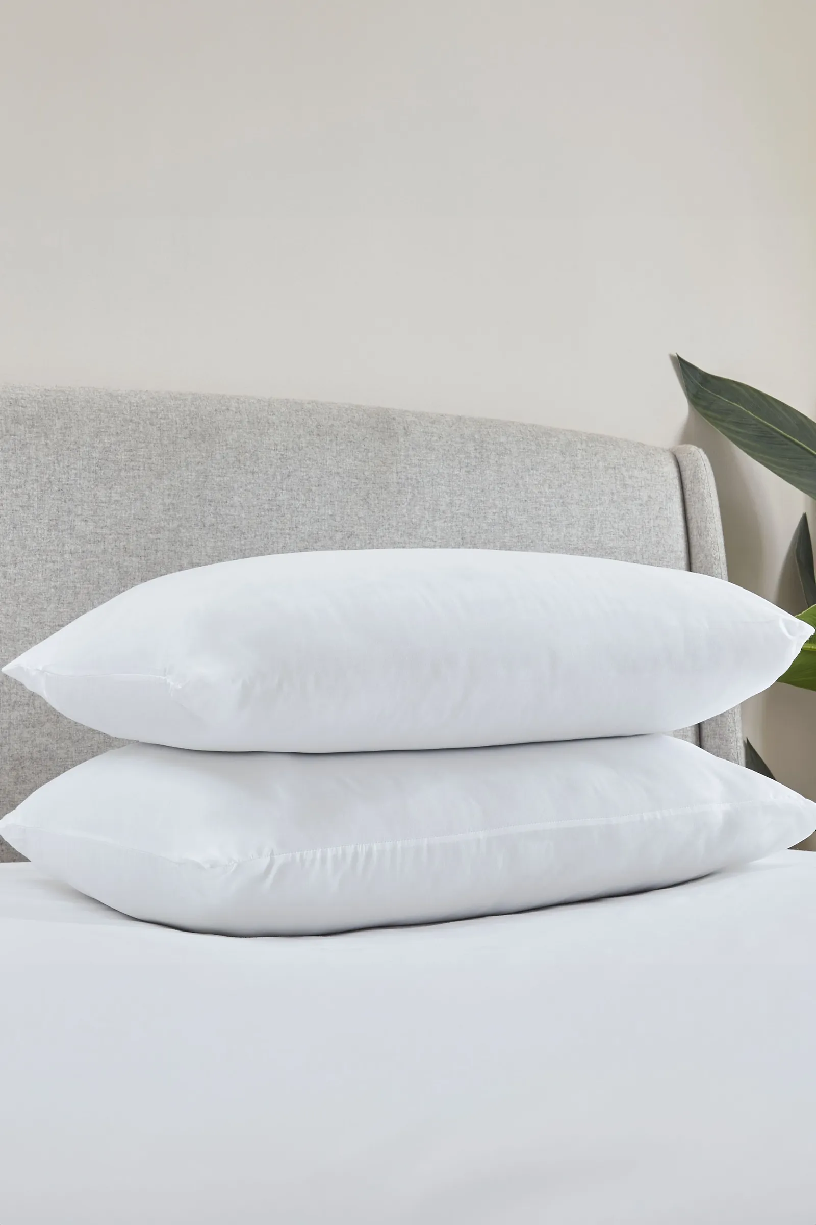 Catherine Lansfield 'Touch Of Down' Hollowfibre Fill Pillow Pairs in White