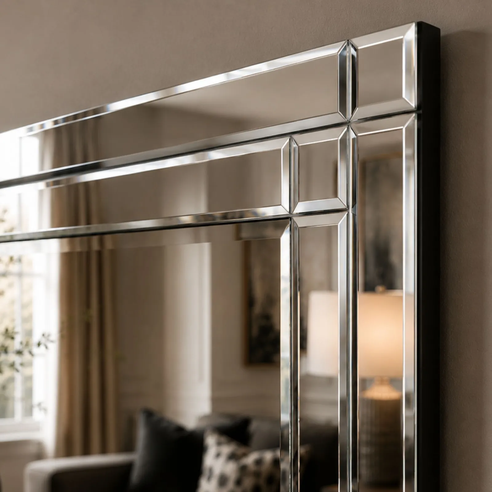 Yearn Mirrors Double Bevelled Wall Mirror 90x60cm in Clear 3