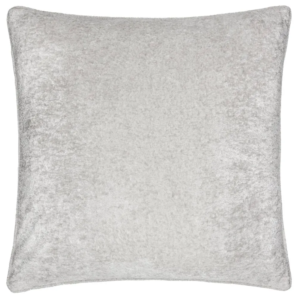Paoletti Lustre Crushed Velvet Cushion in Silver 2