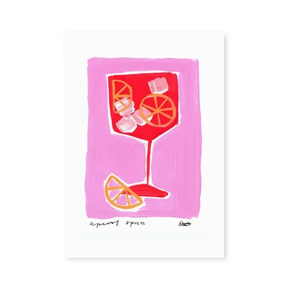 East End Prints Aperol Spritz Pink Framed Print 2