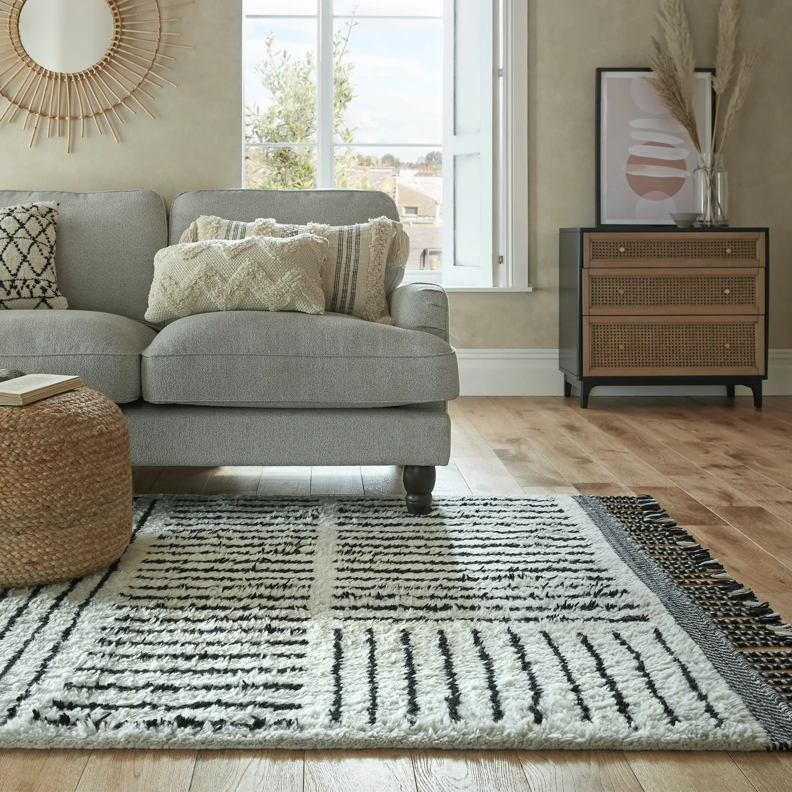 Deniz Wool Berber Rug Deniz Monochrome