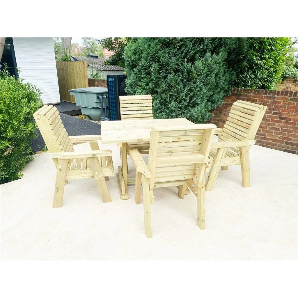 Marlborough Heavy Duty Table & Chair Set (4 Seater) in Natural 5