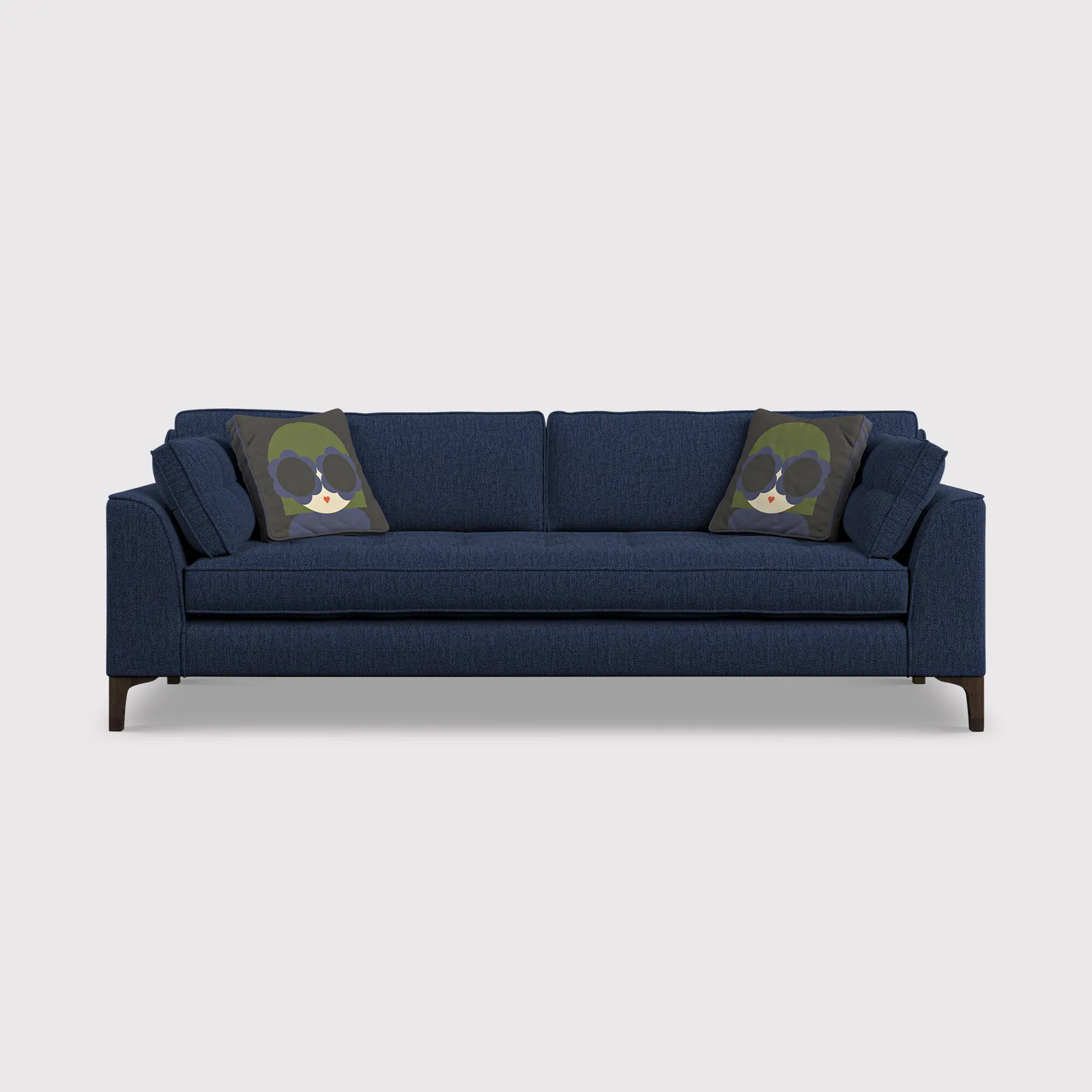 Orla Kiely Arklow Extra Large Sofa, Navy Fabric | Barker & Stonehouse