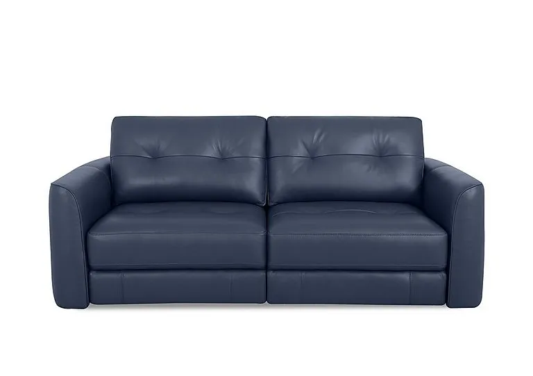 Drift 2.5 Seater Leather Power Glider Sofa - BV Ocean Blue - Sofas and Armchairs - In Time for Christmas