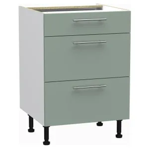 Wickes Orlando Reed Green Drawer Base - 600mm