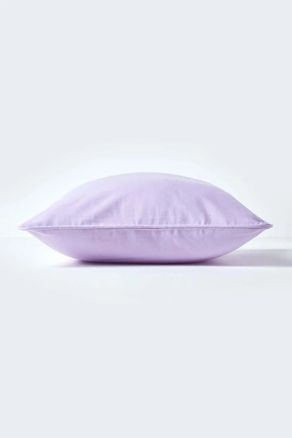 Homescapes Cotton Plain Cushion Cover in Mauve 2
