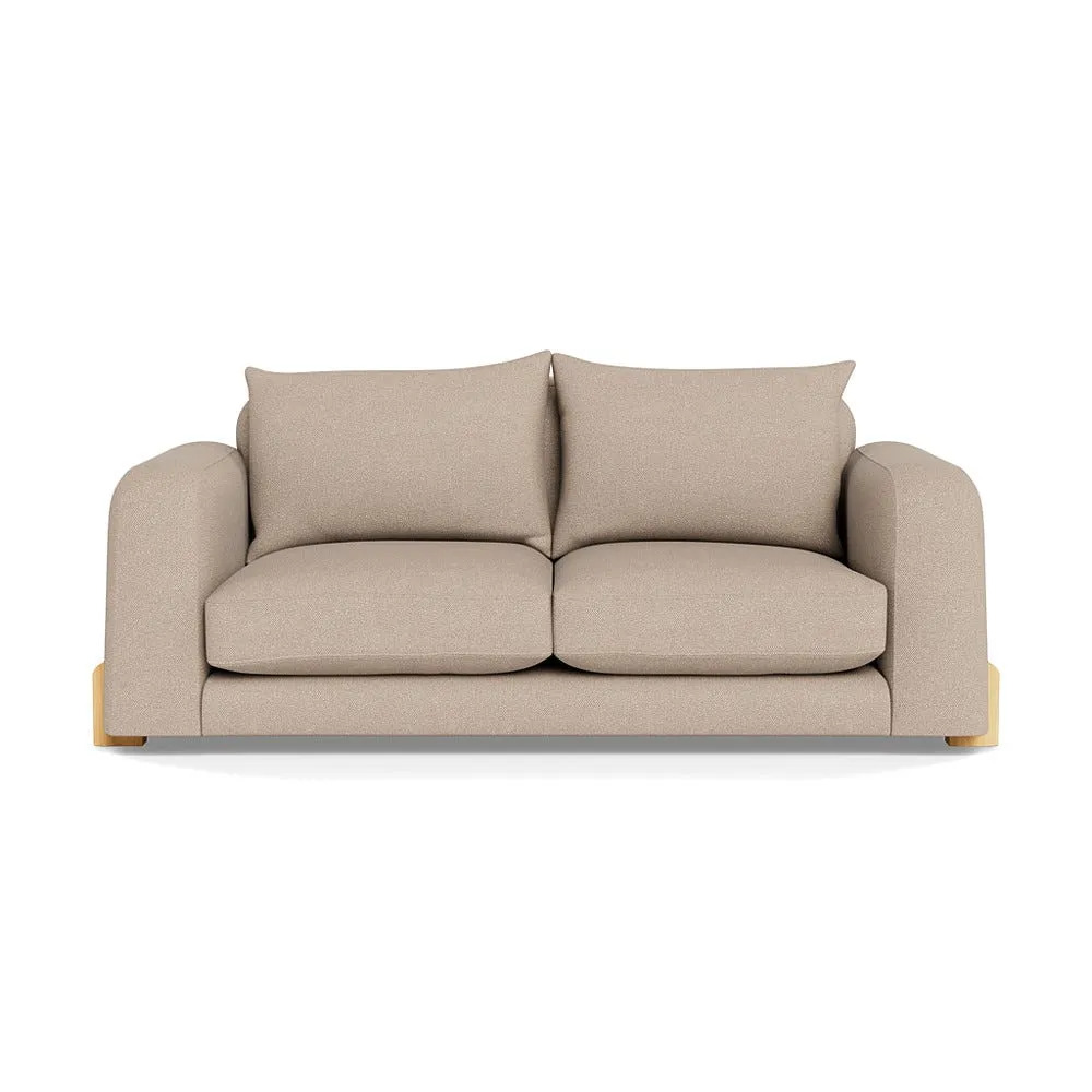 Heal's Nuvola 2 Seater Sofa Boucle Tweed Pearl Natural Oak Feet 2