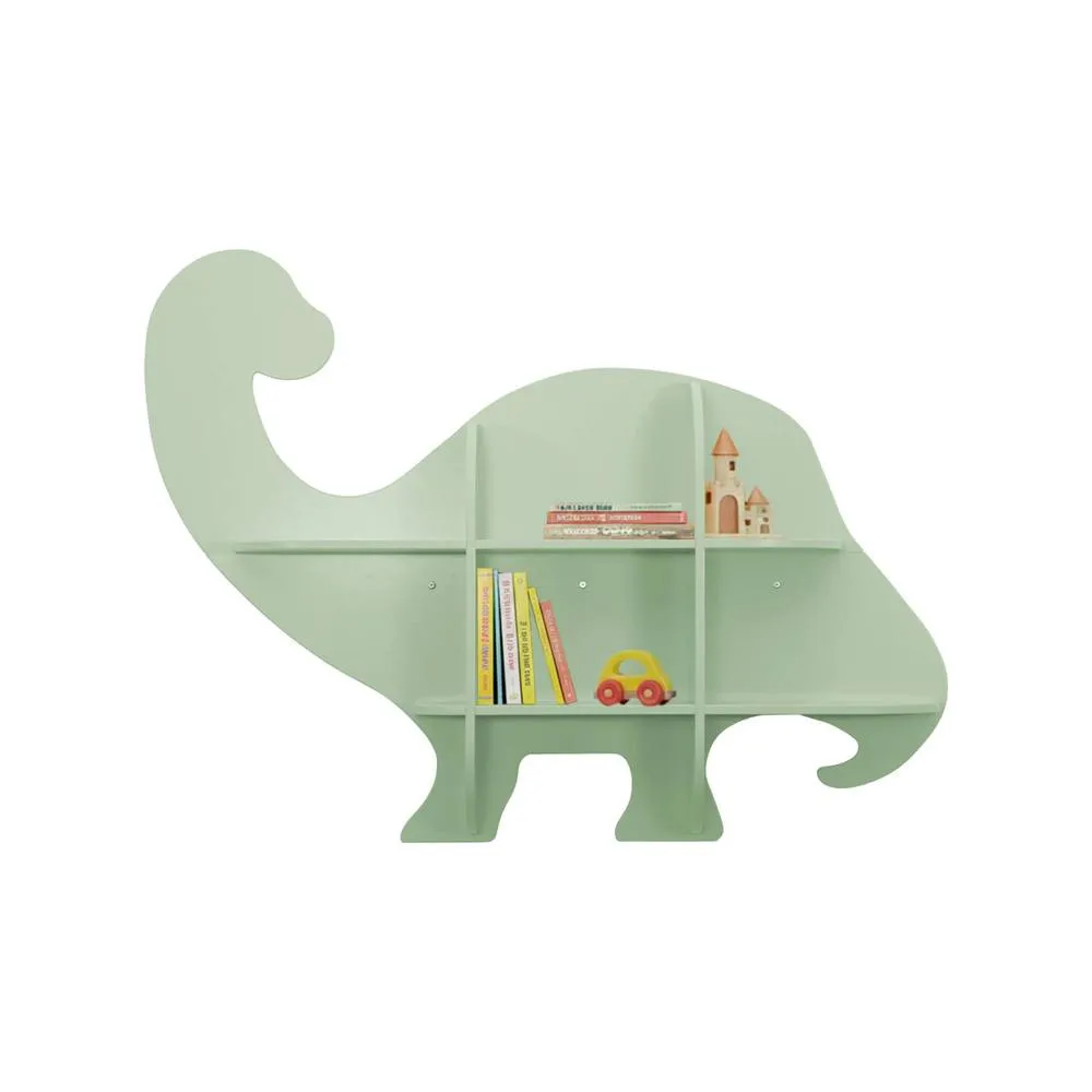 sweeek Dinosaur wall shelf 5 storage spaces in Green 2
